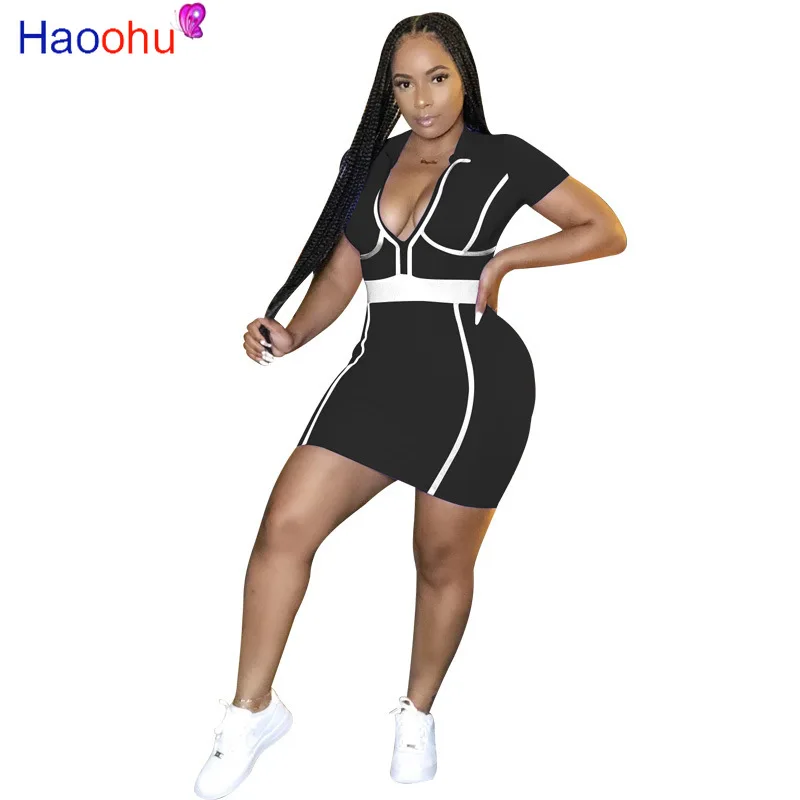HAOOHU Sexy Short Sleeve Bodycon Mini Dress Summer Clothes for Women 2020 Sundresses Vestidos Elegant Night Party Club Dresses
HAOOHU Sexy Short Sleeve Bodycon Mini Dress Summer Clothes for Women 2020 Sundresses Vestidos Elegant Night Party Club Dresses