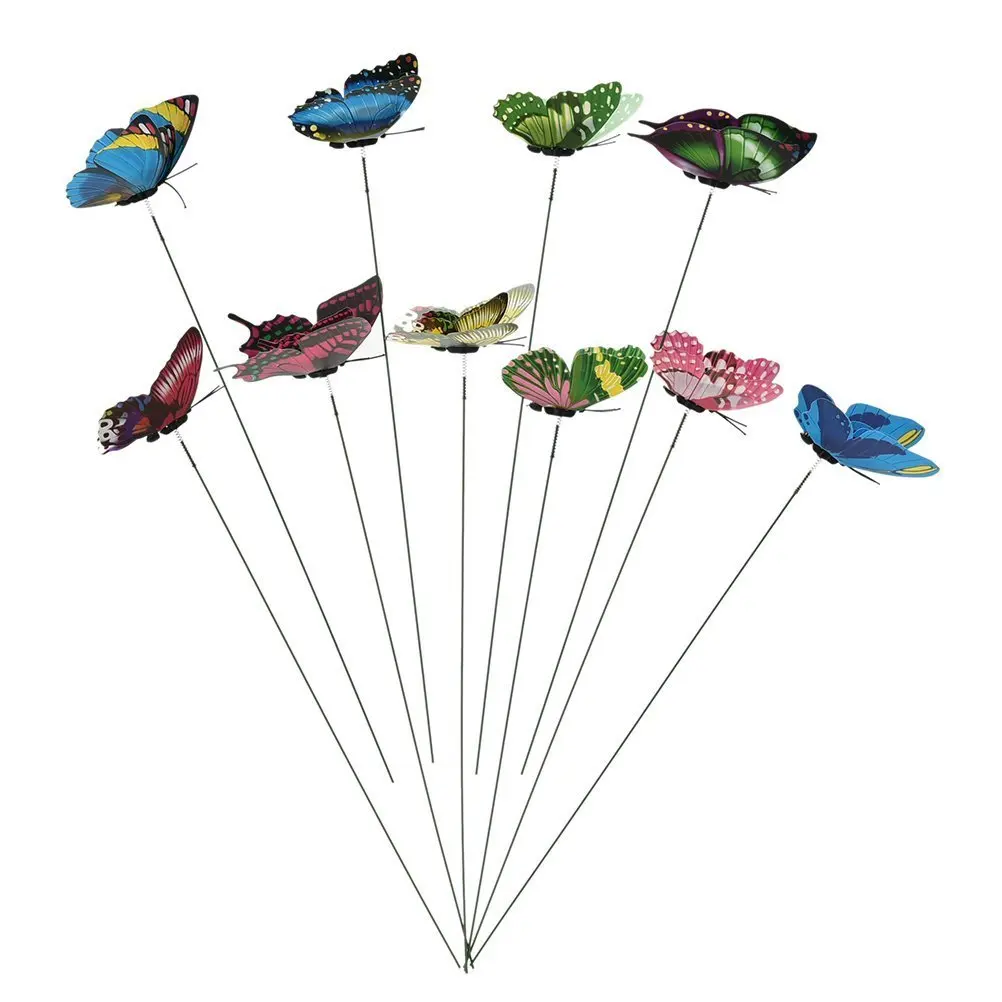 Party Wedding Home Decor 10pcs/set 3D Mode Double Wing Artificial Butterflies On Sticks Garden Plant Yard DIY Craft
Party Wedding Home Decor 10pcs/set 3D Mode Double Wing Artificial Butterflies On Sticks Garden Plant Yard DIY Craft