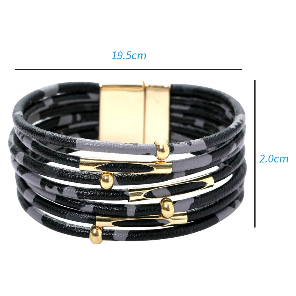 Leather Bracelets For Women 2021 Fashion Crystal Ladies Trendy Magnetic Multilayer Leopard Ladies Wide Wrap Bracelet Female
Leather Bracelets For Women 2021 Fashion Crystal Ladies Trendy Magnetic Multilayer Leopard Ladies Wide Wrap Bracelet Female