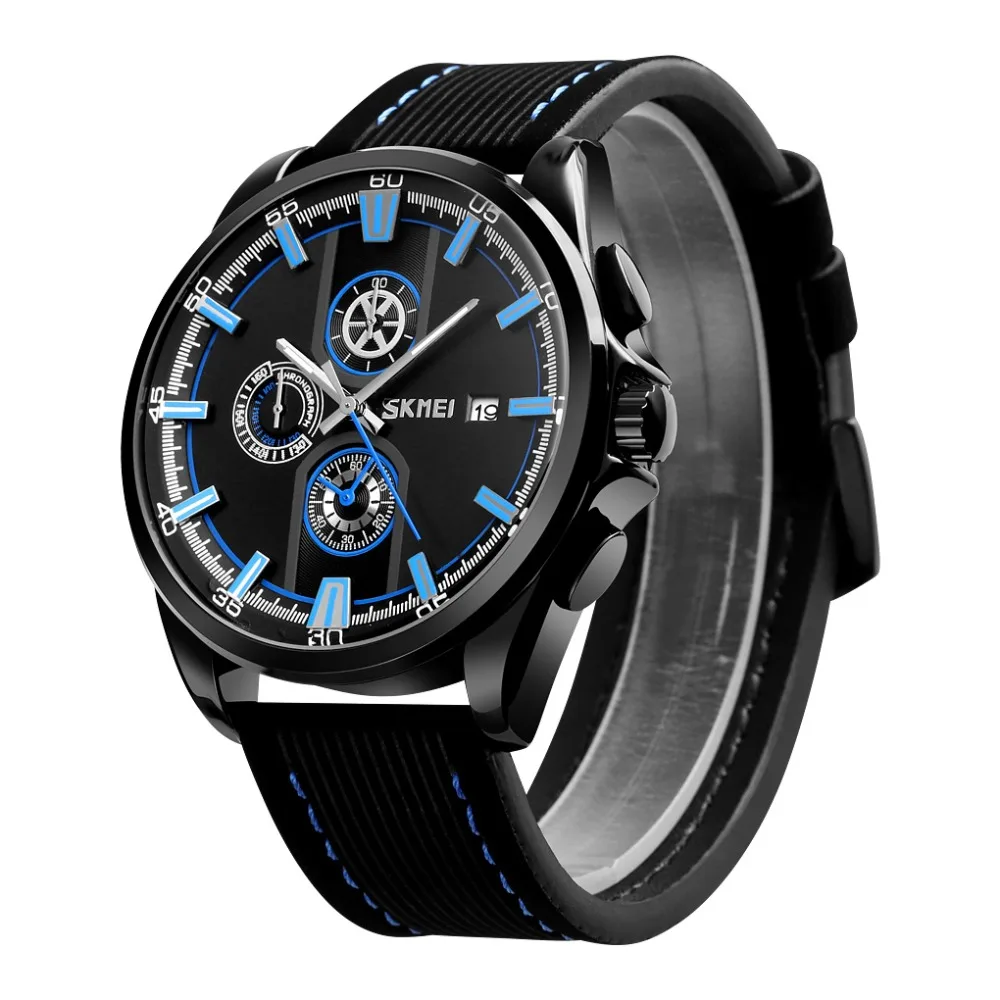 Skmei Men's Quartz Watches Mens Wristwatch Date Stopwatch Time Waterproof Watch Luminous Pointer Reloj Hombre For Man 9181
Skmei Men's Quartz Watches Mens Wristwatch Date Stopwatch Time Waterproof Watch Luminous Pointer Reloj Hombre For Man 9181