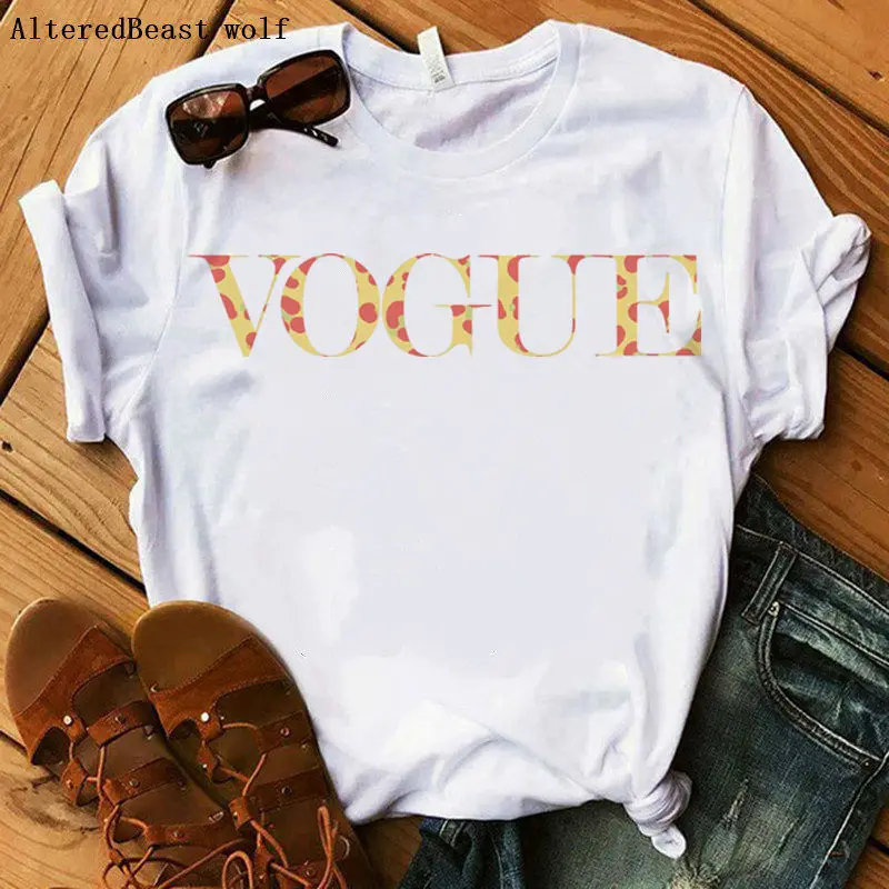 VOGUE T-shirt 2020 Women Summer Fashion Casual Print T Shirt Female Kawaii Tops Harajuku White O-Neck Short Sleeve White TShirt
VOGUE T-shirt 2020 Women Summer Fashion Casual Print T Shirt Female Kawaii Tops Harajuku White O-Neck Short Sleeve White TShirt