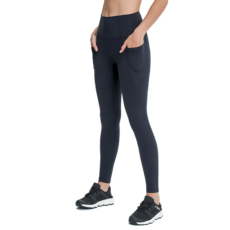 Side pockets no T-line high-waist yoga pants, hip-lifting slimming sports coat cropped pants
Side pockets no T-line high-waist yoga pants, hip-lifting slimming sports coat cropped pants