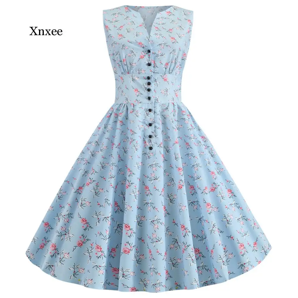 Flower Print High Waist Vintage Dress Sleeveless Women Single Breasted V Neck Fashion Sweet Shirt Summer Casual Dresses Robe
Flower Print High Waist Vintage Dress Sleeveless Women Single Breasted V Neck Fashion Sweet Shirt Summer Casual Dresses Robe