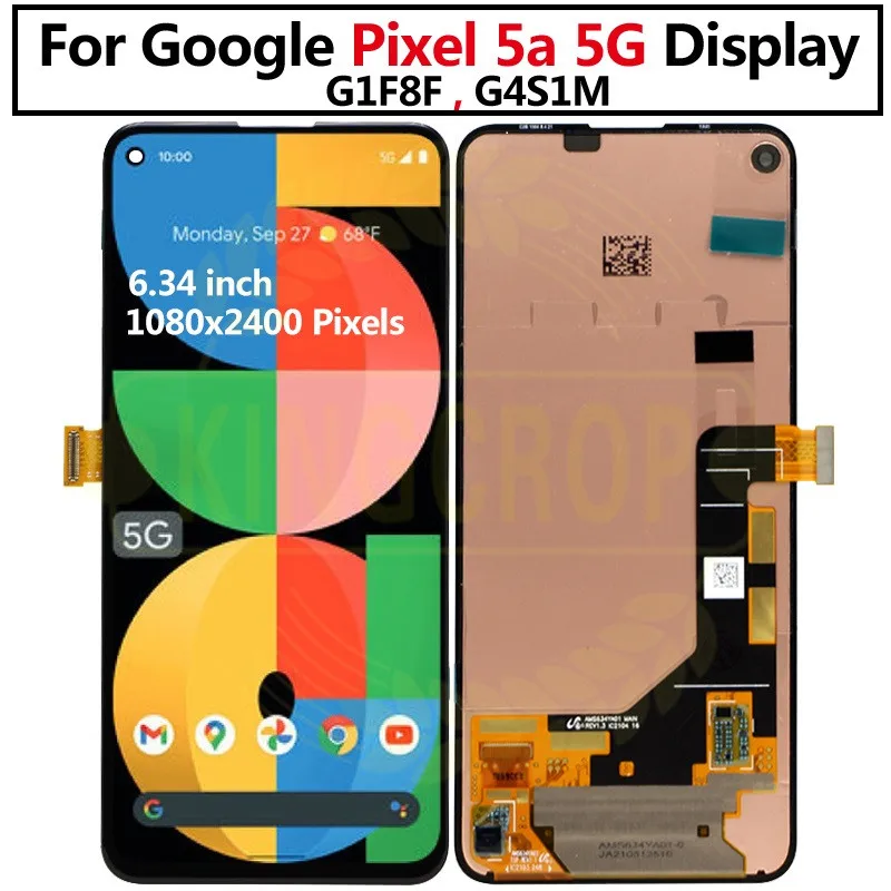 Оригинальный цифровой преобразователь для экрана 6 34 дюйма Google Pixel 5a 5G G1F8F G4S1M LCD |