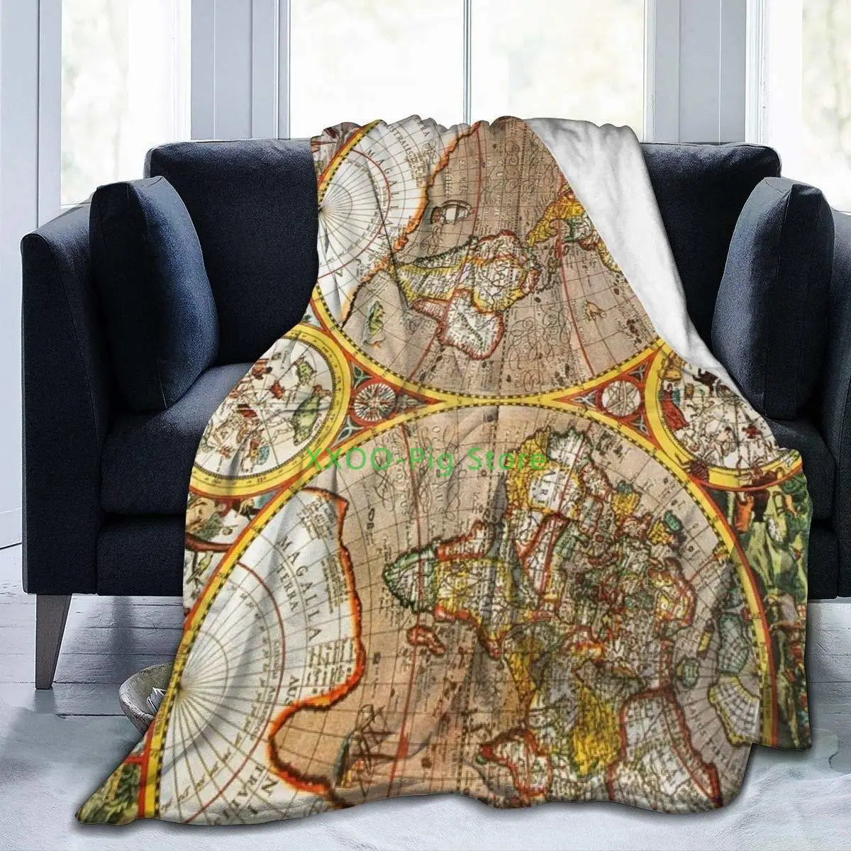 A Vintage World Map Throw Blanket for Couch Soft Lightweight Plush Warm Blankets Perfect for Bed Sofa
A Vintage World Map Throw Blanket for Couch Soft Lightweight Plush Warm Blankets Perfect for Bed Sofa