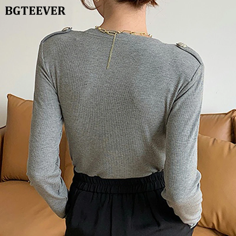 BGTEEVER 2021 New Auutmn O-neck Women Solid T-shirts Long Sleeve Stretched Female Pullovers Tops Casual Ladies Tees 2021
BGTEEVER 2021 New Auutmn O-neck Women Solid T-shirts Long Sleeve Stretched Female Pullovers Tops Casual Ladies Tees 2021