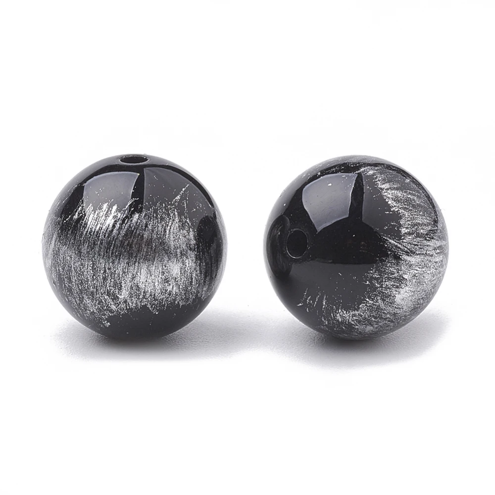 20pcs Black Spray Painted Acrylic Round Beads 15mm for jewelry making DIY bracelet accessories findings hole: 2mm F65
20pcs Black Spray Painted Acrylic Round Beads 15mm for jewelry making DIY bracelet accessories findings hole: 2mm F65