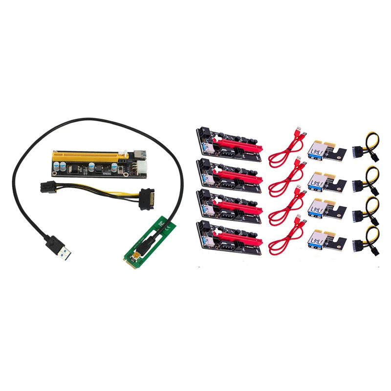 4Pcs VER009 USB 3.0 PCI-E Riser VER 009S Extender Riser Adapter Card & 1set NGFF M.2 M Key to USB 3.0 PCI-E Riser Card
4Pcs VER009 USB 3.0 PCI-E Riser VER 009S Extender Riser Adapter Card & 1set NGFF M.2 M Key to USB 3.0 PCI-E Riser Card