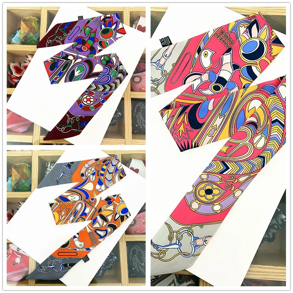 Brand Design Skinny Silk Scarf Women Luxury Brand Hair Bag Scarves Summer Neckerchief Multicolor Scarf For Ladies Headband
Brand Design Skinny Silk Scarf Women Luxury Brand Hair Bag Scarves Summer Neckerchief Multicolor Scarf For Ladies Headband
