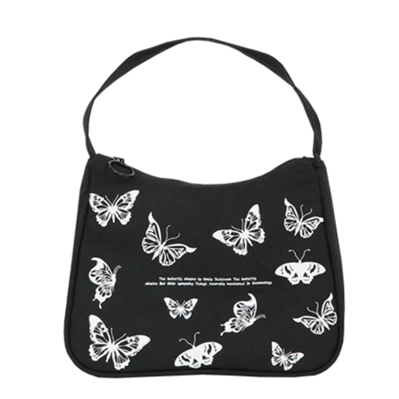 066C Carvas Underarm Bag Butterfly Printed Purse Clutch Bags Retro Shoulder Bag with Zipper Mini Tote Handbag for Women
066C Carvas Underarm Bag Butterfly Printed Purse Clutch Bags Retro Shoulder Bag with Zipper Mini Tote Handbag for Women