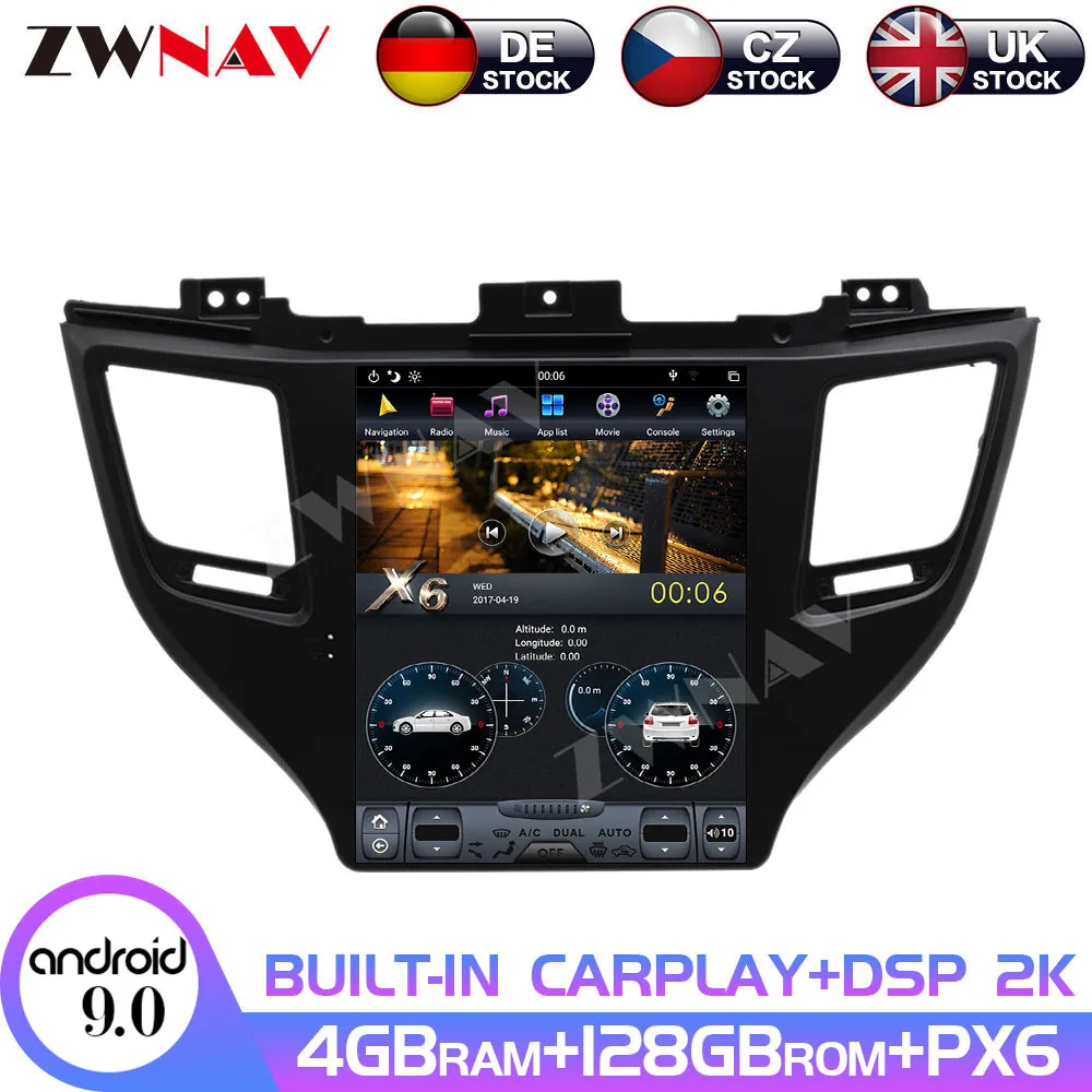 Tesla Style Android 9 4+128GB Car Multimedia Player GPS Navigation For Hyundai Tuscon 2015-2019 Car Stereo HeadUnit Auto Radio 
Tesla Style Android 9 4+128GB Car Multimedia Player GPS Navigation For Hyundai Tuscon 2015-2019 Car Stereo HeadUnit Auto Radio