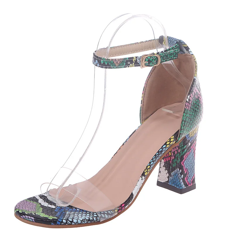 Snakeskin 2021 Summer Buckle Strap Sale Of Women's Shoes High Heel Sandals Large Size All-Match New High-heeled Girls Multicolor
Snakeskin 2021 Summer Buckle Strap Sale Of Women's Shoes High Heel Sandals Large Size All-Match New High-heeled Girls Multicolor