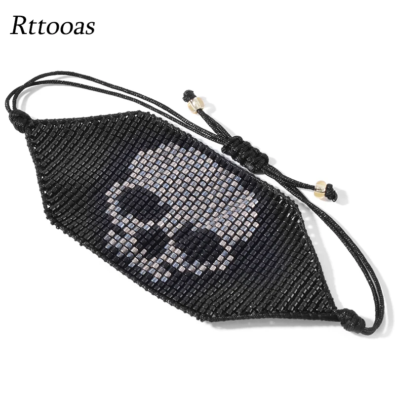 Rttooas Fashion Black Skull Bracelets For Women Pulseras Mujer Moda 2020 Personality Miyuki Beaded Charm Bracelet Female Jewelry
Rttooas Fashion Black Skull Bracelets For Women Pulseras Mujer Moda 2020 Personality Miyuki Beaded Charm Bracelet Female Jewelry