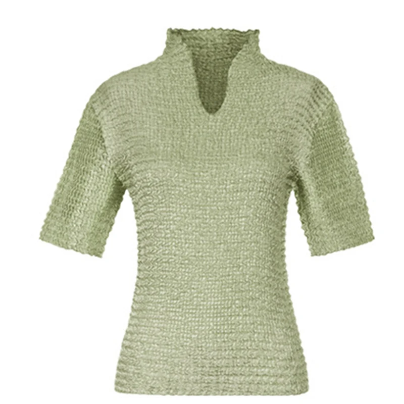 CHICEVER Casual Embroidery Solid T Shirt For Women V Neck Short Sleeve Slim Ruched Oversize T Shirts Female Summer Clothing 2021
CHICEVER Casual Embroidery Solid T Shirt For Women V Neck Short Sleeve Slim Ruched Oversize T Shirts Female Summer Clothing 2021