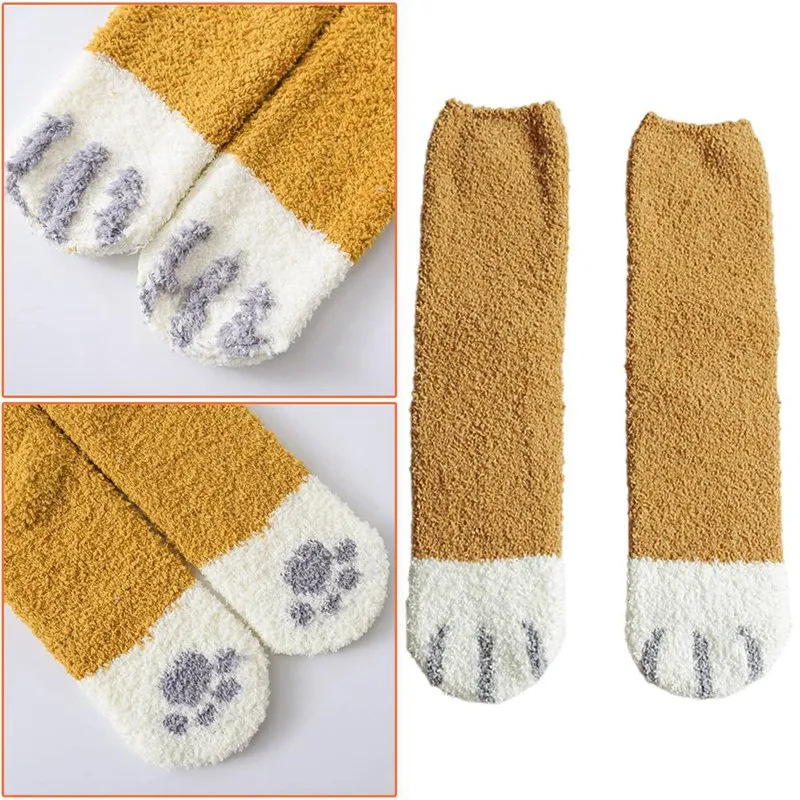 Cute Thick Warm Sleeping Floor Sleep Socks Autumn and Winter Cat Claws 1 Pair of Plush Coral Fleece Socks Female Tube Socks
Cute Thick Warm Sleeping Floor Sleep Socks Autumn and Winter Cat Claws 1 Pair of Plush Coral Fleece Socks Female Tube Socks