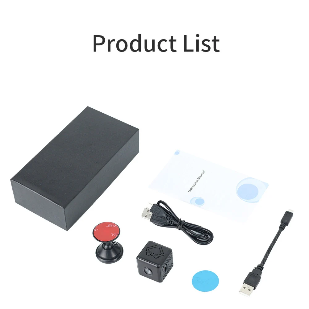 HD Mini Wifi Camera Home Surveillance Camera Video Recorder Night Vision Motion Detection Camcorder Support Phone App
HD Mini Wifi Camera Home Surveillance Camera Video Recorder Night Vision Motion Detection Camcorder Support Phone App