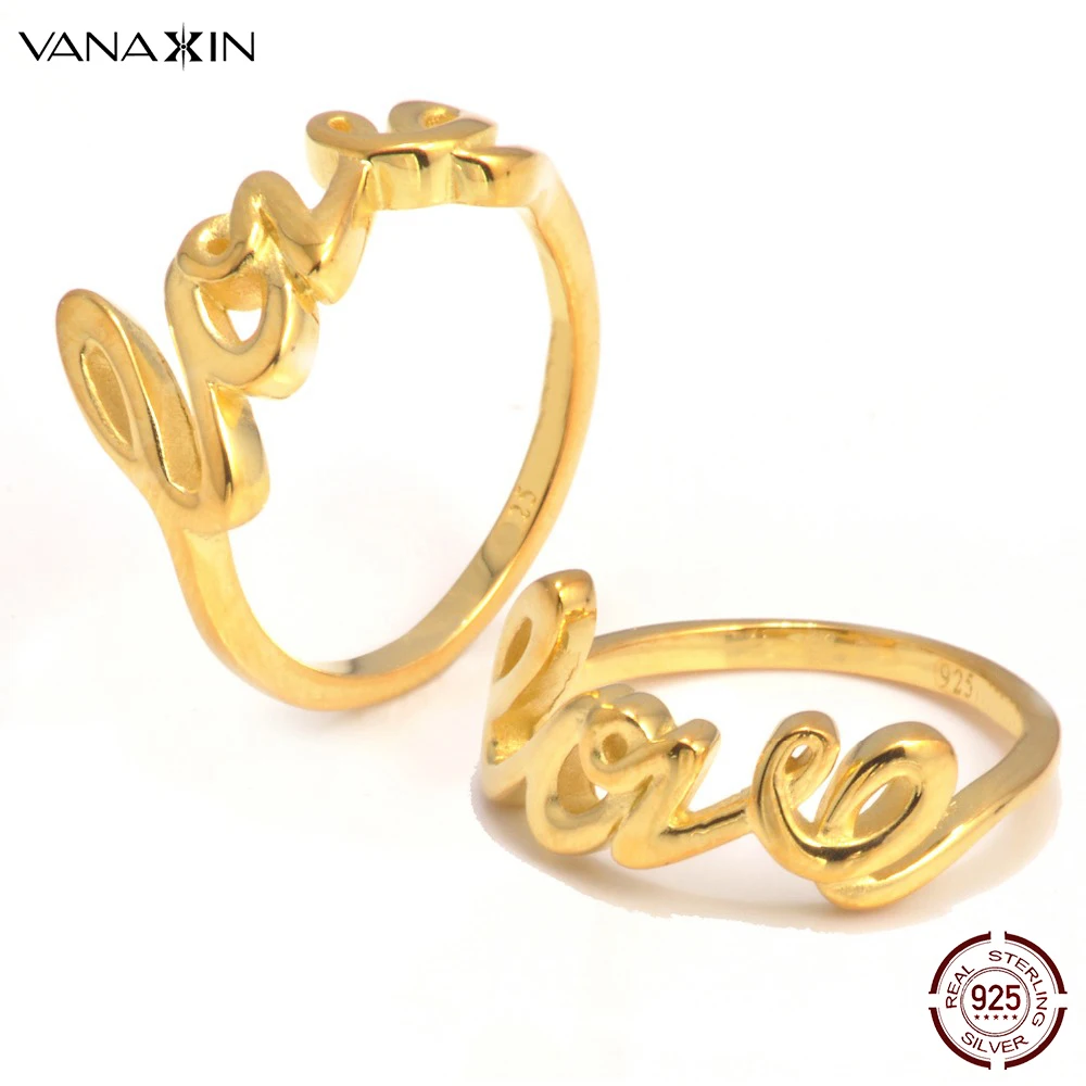 VANAXIN Love Letter Rose/Gold/Black Gun/Silver Color Rings Women 925 Sterling Silver Jewelry Wedding Anniversary Gift For Lover
VANAXIN Love Letter Rose/Gold/Black Gun/Silver Color Rings Women 925 Sterling Silver Jewelry Wedding Anniversary Gift For Lover