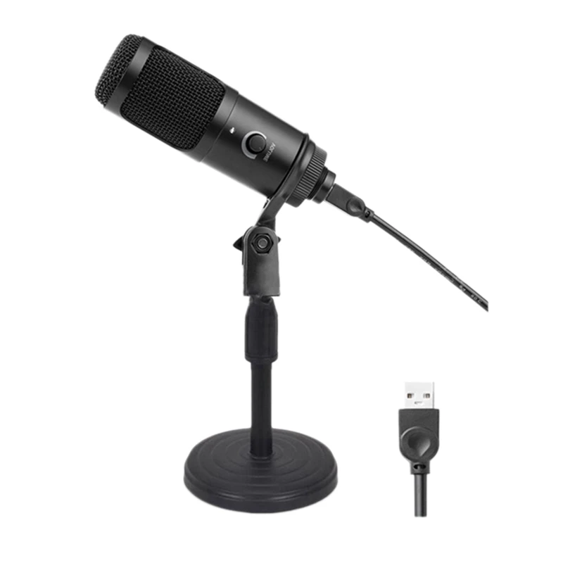 Профессиональный студийный микрофон, USB-микрофон со светодиодным индикасветодиодный для подключения и воспроизведения, регулировка громк...
Профессиональный студийный микрофон, USB-микрофон со светодиодным индикасветодиодный для подключения и воспроизведения, регулировка громк...