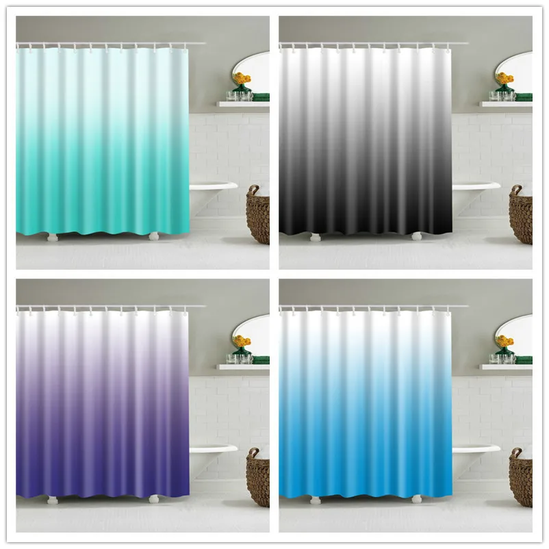 Nordic Gradient Color Shower Curtain Thicken Bathroom Curtain Frabic Waterproof Polyester Bathroom Decor with 12 Hooks
Nordic Gradient Color Shower Curtain Thicken Bathroom Curtain Frabic Waterproof Polyester Bathroom Decor with 12 Hooks