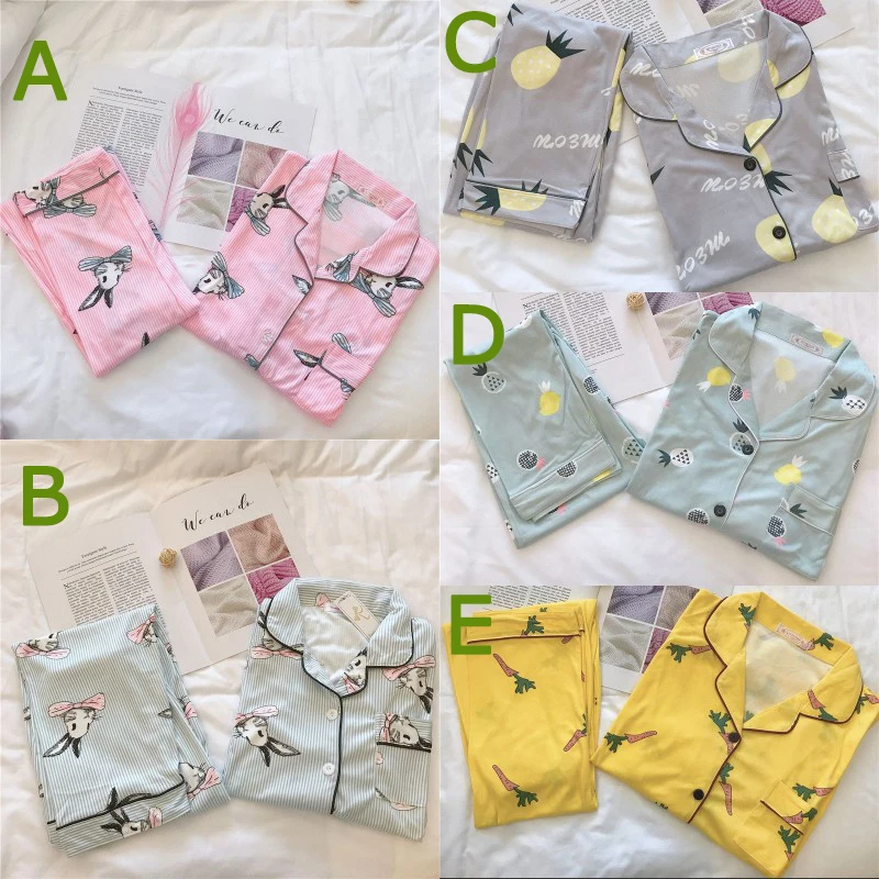 Fashion Cute Rabbit Print Loose Casual Suit Home Service Striped Cardigan Suit Pajamas Two-piece
Fashion Cute Rabbit Print Loose Casual Suit Home Service Striped Cardigan Suit Pajamas Two-piece