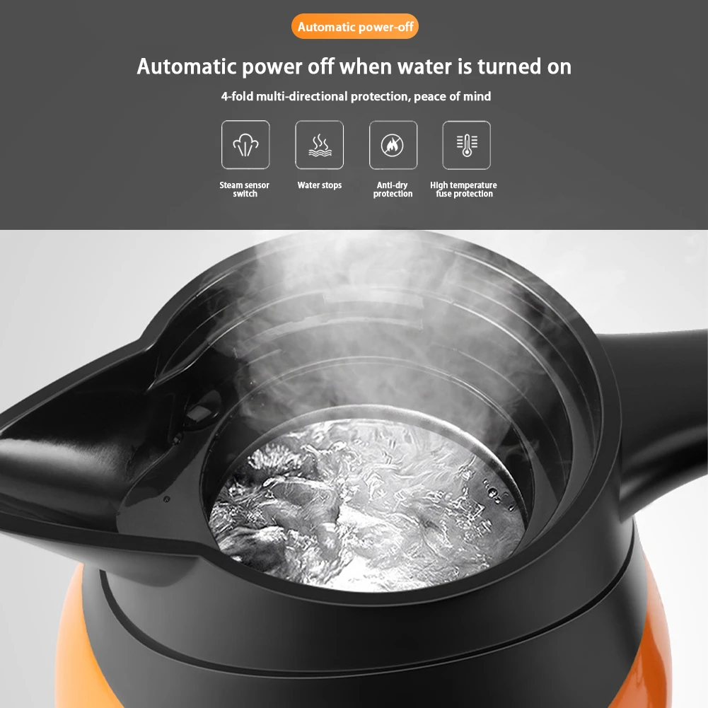 1000ML Car Electric Kettle Stainless Steel Car Heating Cup Coffee Mug Travel Water Milk Bottle DC 12V/24V for Camping Boat
1000ML Car Electric Kettle Stainless Steel Car Heating Cup Coffee Mug Travel Water Milk Bottle DC 12V/24V for Camping Boat