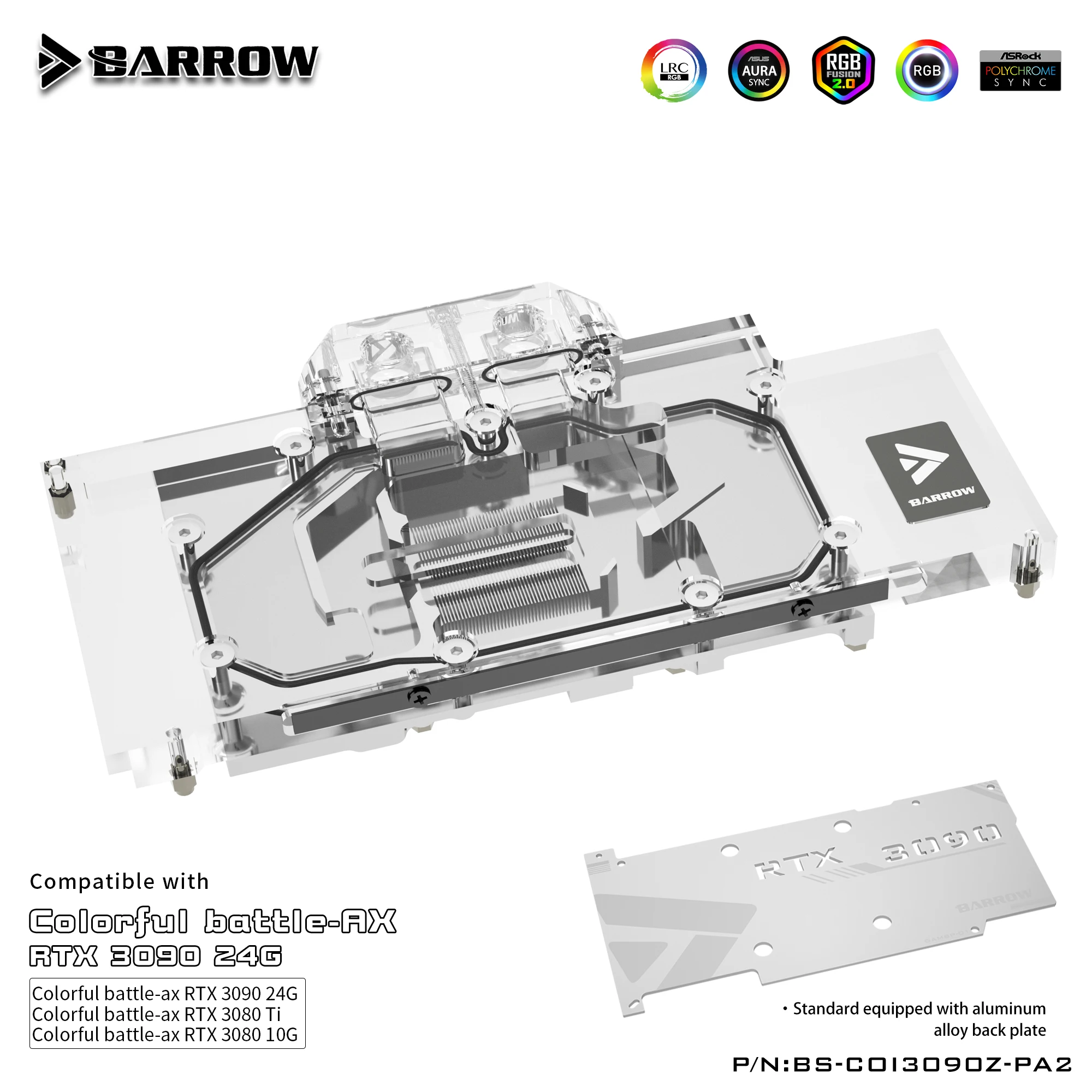 Водяной блок Barrow 3090/3080Ti GPU для охладителя видеокарты ZOTAC RTX Apocalypse OC, медный водяной радиатор, технические характеристики
Водяной блок Barrow 3090/3080Ti GPU для охладителя видеокарты ZOTAC RTX Apocalypse OC, медный водяной радиатор, технические характеристики
