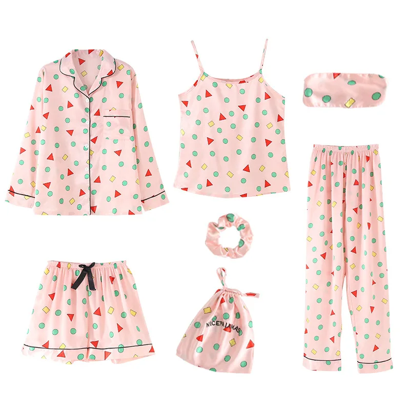 Spring Korean Style Pajamas Women's Summer Silk Thick Stripes Seven-piece Fashion Four Seasons Casual Shorts Suspenders
Spring Korean Style Pajamas Women's Summer Silk Thick Stripes Seven-piece Fashion Four Seasons Casual Shorts Suspenders