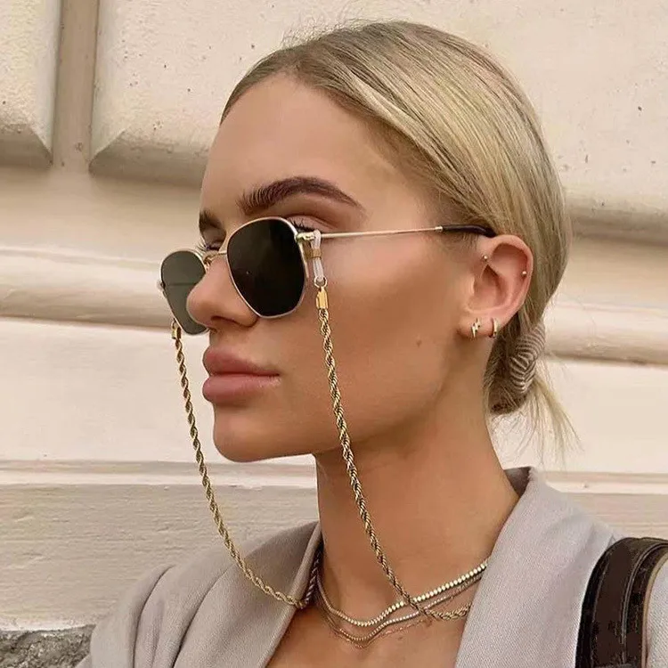 

Fashion Reading Glasses Chain for Women Metal Sunglasses Cords Eyeglass Lanyard Hold Straps Eyewear Retainer