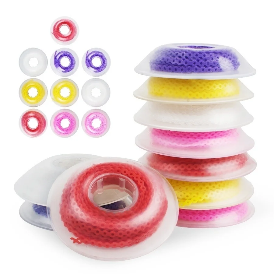 10 pack Dental Orthodontic Braces Bands Orthodontic Chain Rubber Elastic Ultra Power Random Color
10 pack Dental Orthodontic Braces Bands Orthodontic Chain Rubber Elastic Ultra Power Random Color