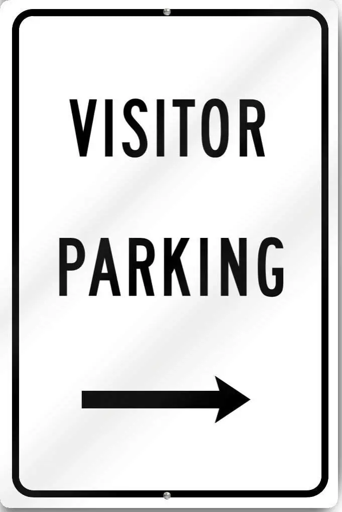 AdriK Visitor Parking with Right Arrow Rust Proof Metal Sign 8 x 12 Inch Heavy Gauge Aluminum
AdriK Visitor Parking with Right Arrow Rust Proof Metal Sign 8 x 12 Inch Heavy Gauge Aluminum