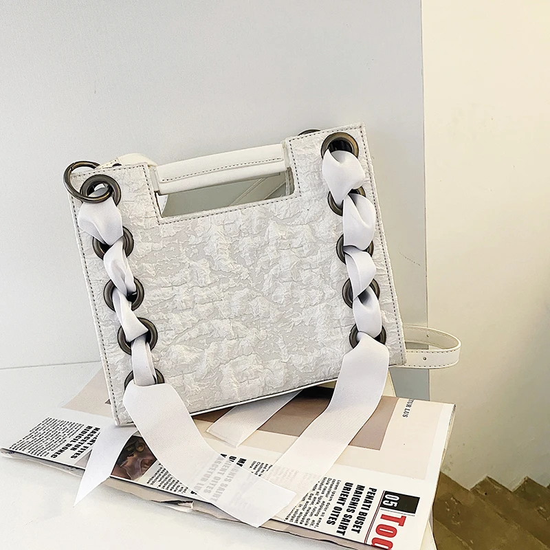 Ribbon Women's Shoulder Bag Design PU Leather Crossbody Bag High Quality Square Bag Brand Handbag and Purse Luxury Female Totes
Ribbon Women's Shoulder Bag Design PU Leather Crossbody Bag High Quality Square Bag Brand Handbag and Purse Luxury Female Totes