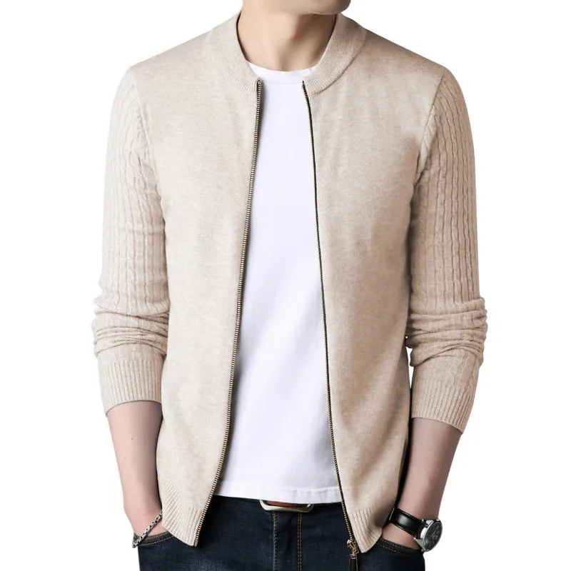Spring Men's Sweater Cardigan Solid Long Sleeve Knitted Coat Full Zipper Casual Wool Sweater Tide Slim Male Autumn Clothing
Spring Men's Sweater Cardigan Solid Long Sleeve Knitted Coat Full Zipper Casual Wool Sweater Tide Slim Male Autumn Clothing