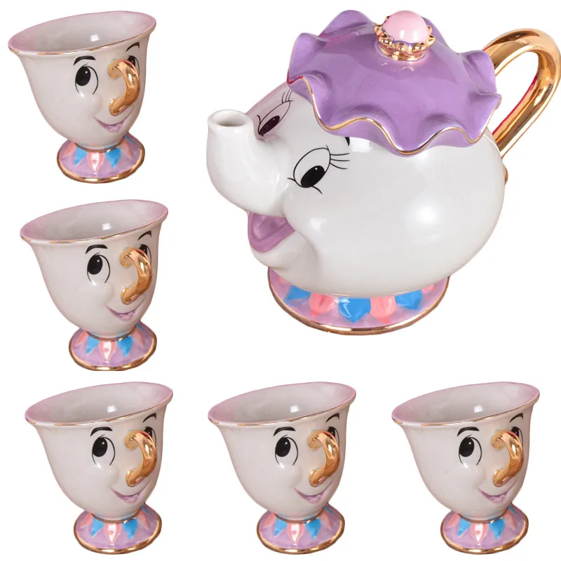 Disney Teapot Cartoon Beauty and the Beast Tea Set Mrs. Potts Potato Chips Cup Set Sugar Bowl Mug Valentine's Day Gift
Disney Teapot Cartoon Beauty and the Beast Tea Set Mrs. Potts Potato Chips Cup Set Sugar Bowl Mug Valentine's Day Gift
