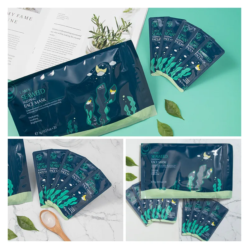 Seaweed Moisturizing Sleeping Face Mask Anti wrinkle Facial Packs dark circle Moisturize Anti-Aging Whitening Face Care TSLM1
Seaweed Moisturizing Sleeping Face Mask Anti wrinkle Facial Packs dark circle Moisturize Anti-Aging Whitening Face Care TSLM1