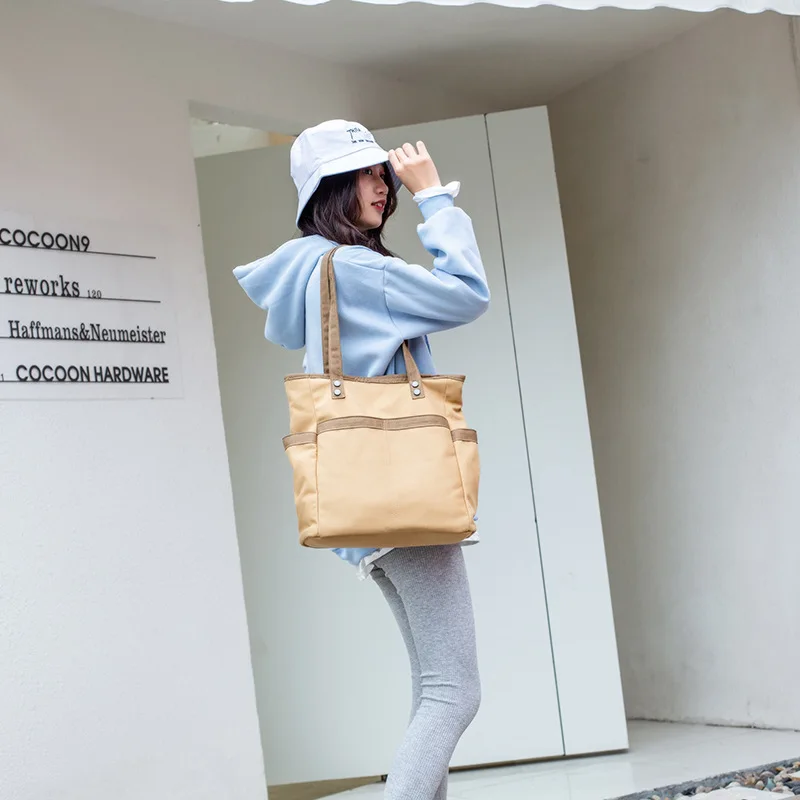 Women's Shoulder Bag 2021 Densified Canvas Handbag Large Capacity Literary and Artistic Totes Casual Solid Color Sac Femme
Women's Shoulder Bag 2021 Densified Canvas Handbag Large Capacity Literary and Artistic Totes Casual Solid Color Sac Femme