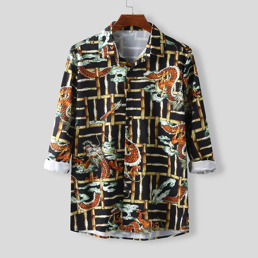 Men Long Sleeve Shirt Blouse Tops Ethnic 11 Styles Hawaiian Loose Slim Camisas Para Hombre Casual Handsome Harajuku Clothing
Men Long Sleeve Shirt Blouse Tops Ethnic 11 Styles Hawaiian Loose Slim Camisas Para Hombre Casual Handsome Harajuku Clothing