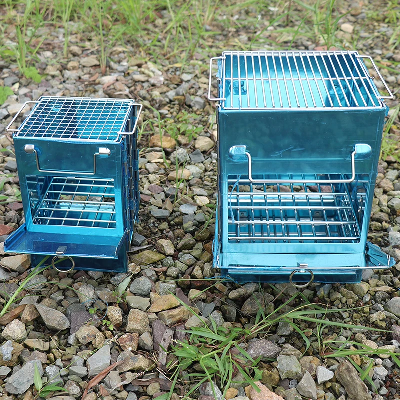 BBQ Square Box Stainless Steel Portable Foldable Barbecue Box for Outdoor Camping Outing ALS88 
BBQ Square Box Stainless Steel Portable Foldable Barbecue Box for Outdoor Camping Outing ALS88