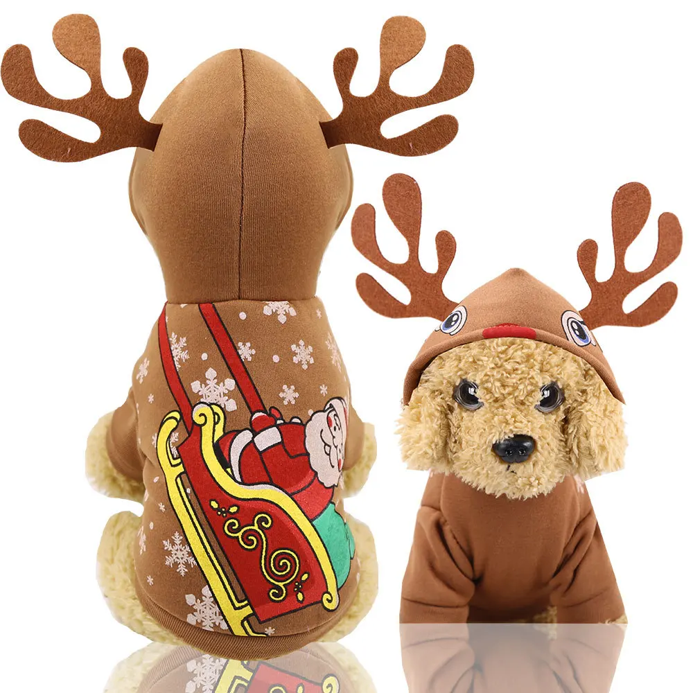 Christmas Dog Clothes Moose Dress Up As A Dog Holiday Dress Cat Pet Autumn Winter New Medium-sized Dog Teddy Pulls The Sled
Christmas Dog Clothes Moose Dress Up As A Dog Holiday Dress Cat Pet Autumn Winter New Medium-sized Dog Teddy Pulls The Sled