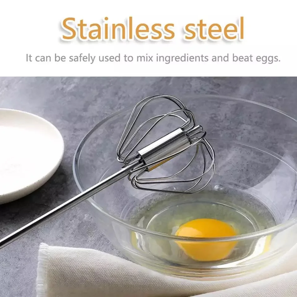 Kitchen Accessories Mixer Egg Beater Manual Self Turning Stainless Steel Whisk Hand Blender Egg Cream Stirring Kitchen Gadgets
Kitchen Accessories Mixer Egg Beater Manual Self Turning Stainless Steel Whisk Hand Blender Egg Cream Stirring Kitchen Gadgets