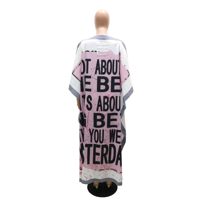 Letter Print Streetwear Loose Maxi Dresses for Women Round Neck Batwing Sleeve Vestido Fashion Color Block Straight Robe Femme
Letter Print Streetwear Loose Maxi Dresses for Women Round Neck Batwing Sleeve Vestido Fashion Color Block Straight Robe Femme