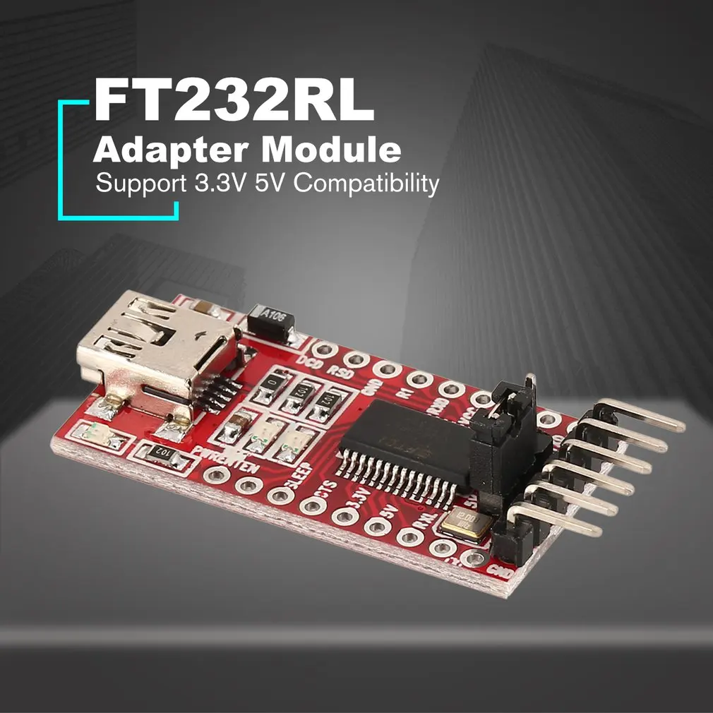 FT232RL FTDI USB to TTL Serial Adapter Module for Arduino FT232 Mini Port Support 3.3V 5V Compatibility Download Line
FT232RL FTDI USB to TTL Serial Adapter Module for Arduino FT232 Mini Port Support 3.3V 5V Compatibility Download Line