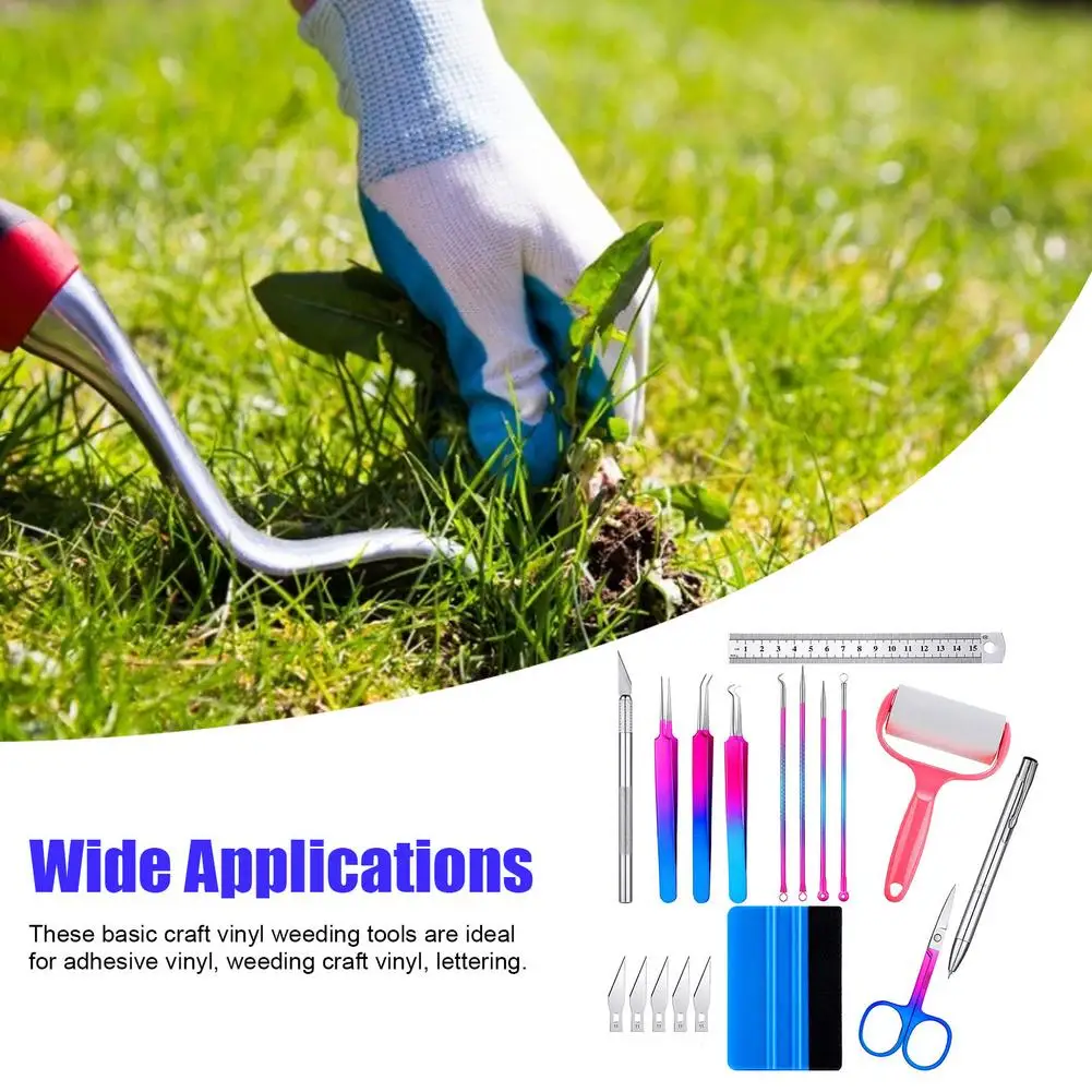 14 Pcs Craft Vinyl Weeding Tool Kit Basic Vinyl Tool Silhouettes Cameos DIY Accessories Set For Lettering Household tool
14 Pcs Craft Vinyl Weeding Tool Kit Basic Vinyl Tool Silhouettes Cameos DIY Accessories Set For Lettering Household tool