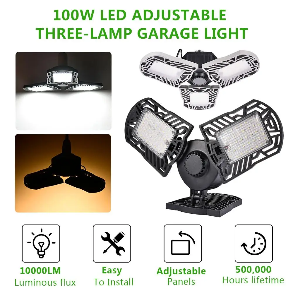 100W E27 Deformable LED Garage Light E26 Ceiling Light Factory Warehouse Industrial 10000LM IP65 Mining Lamp High Bay Lighting
100W E27 Deformable LED Garage Light E26 Ceiling Light Factory Warehouse Industrial 10000LM IP65 Mining Lamp High Bay Lighting