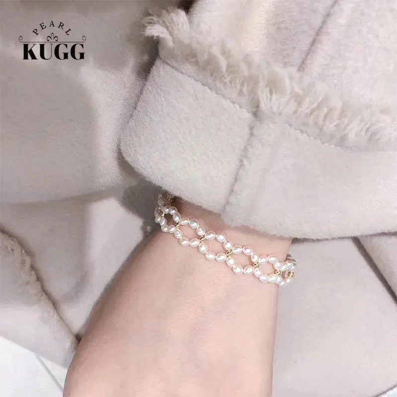 KUGG PEARL 14K Gold Filled Pearl Bracelet Fashion Handmade Jewelry Natural Freshwater White Pearl Bangle French Design
KUGG PEARL 14K Gold Filled Pearl Bracelet Fashion Handmade Jewelry Natural Freshwater White Pearl Bangle French Design