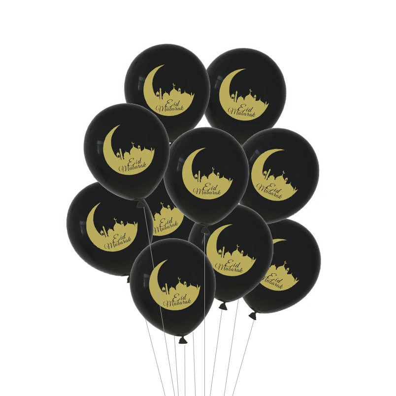10INCH 10pc Eid Mubarak Balloon Gold Black Moon Pattern Hajj Mabrour Air Latex Balloon Happy Ramadan Muslim Festival Decoration
10INCH 10pc Eid Mubarak Balloon Gold Black Moon Pattern Hajj Mabrour Air Latex Balloon Happy Ramadan Muslim Festival Decoration