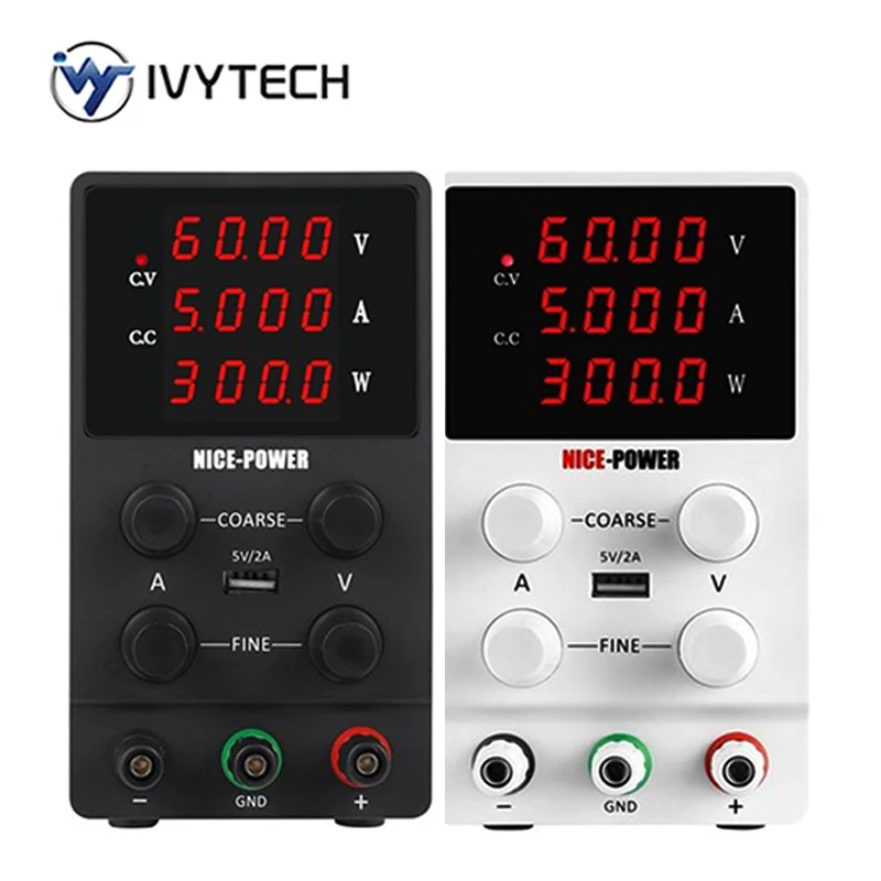 IVYTECH 60V 5A 30V 10A Adjustable lab DC Power Supply Voltage Regulated Stabilizer Switching USB Laboratory Power Supplies
IVYTECH 60V 5A 30V 10A Adjustable lab DC Power Supply Voltage Regulated Stabilizer Switching USB Laboratory Power Supplies
