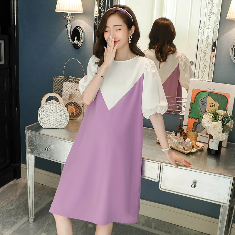 New Summer Maternity Dresses Fashion Color Patchwork Pregnancy Dress Puff Sleeve Maternity Clothes For Pregnant Women
New Summer Maternity Dresses Fashion Color Patchwork Pregnancy Dress Puff Sleeve Maternity Clothes For Pregnant Women