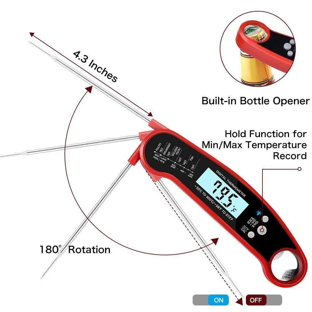 Digital Oven Thermometers Waterproof Instant Read Thermometers For Food Meat Cooking Bbq Calibration Backlight Kitchen Tools
Digital Oven Thermometers Waterproof Instant Read Thermometers For Food Meat Cooking Bbq Calibration Backlight Kitchen Tools
