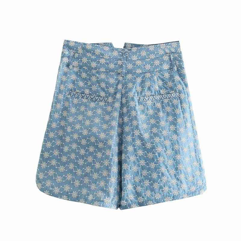2021 New Za Summer Women Shorts Fashion Side Pockets Straight Shorts Vintage High Waist Zipper Fly Female Embroidery Short Pants
2021 New Za Summer Women Shorts Fashion Side Pockets Straight Shorts Vintage High Waist Zipper Fly Female Embroidery Short Pants