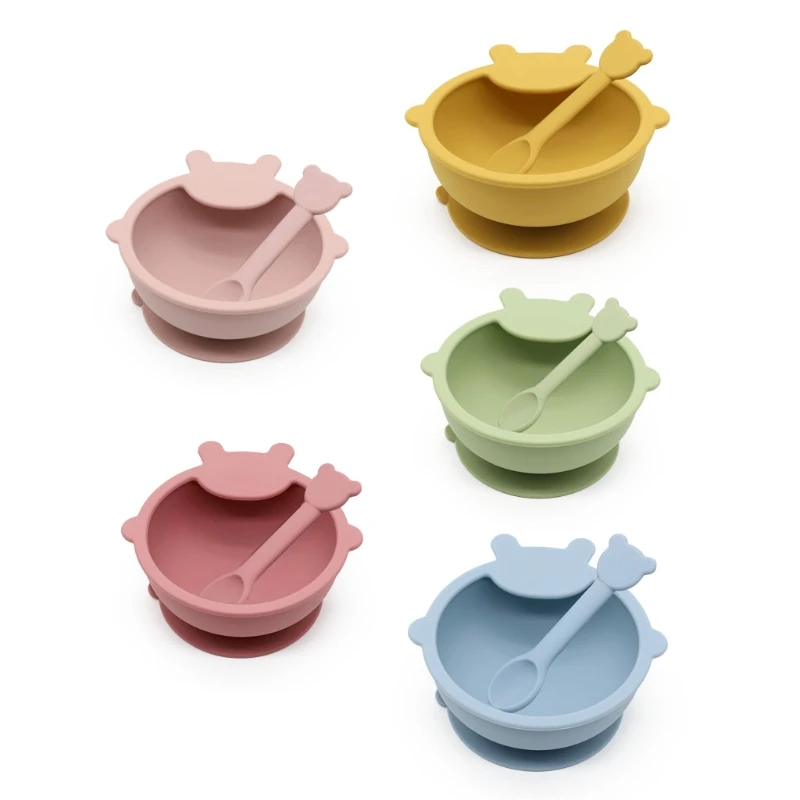 2 Pcs BPA Free Silicone Waterproof Baby Suction Bowl Training Spoon Set Non-Slip Learning Feeding Food Dish Plate
2 Pcs BPA Free Silicone Waterproof Baby Suction Bowl Training Spoon Set Non-Slip Learning Feeding Food Dish Plate